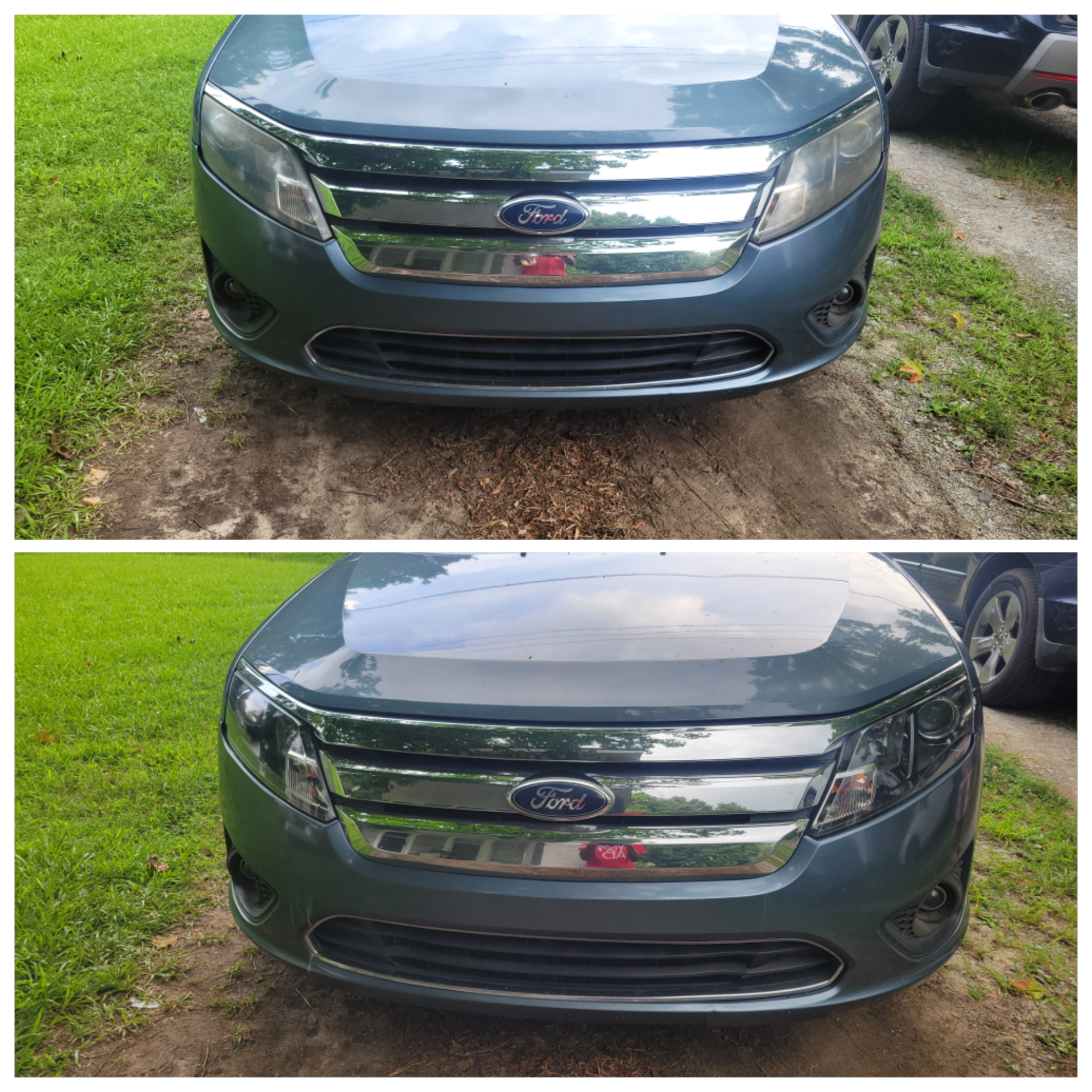 Headlight restoration example 4
