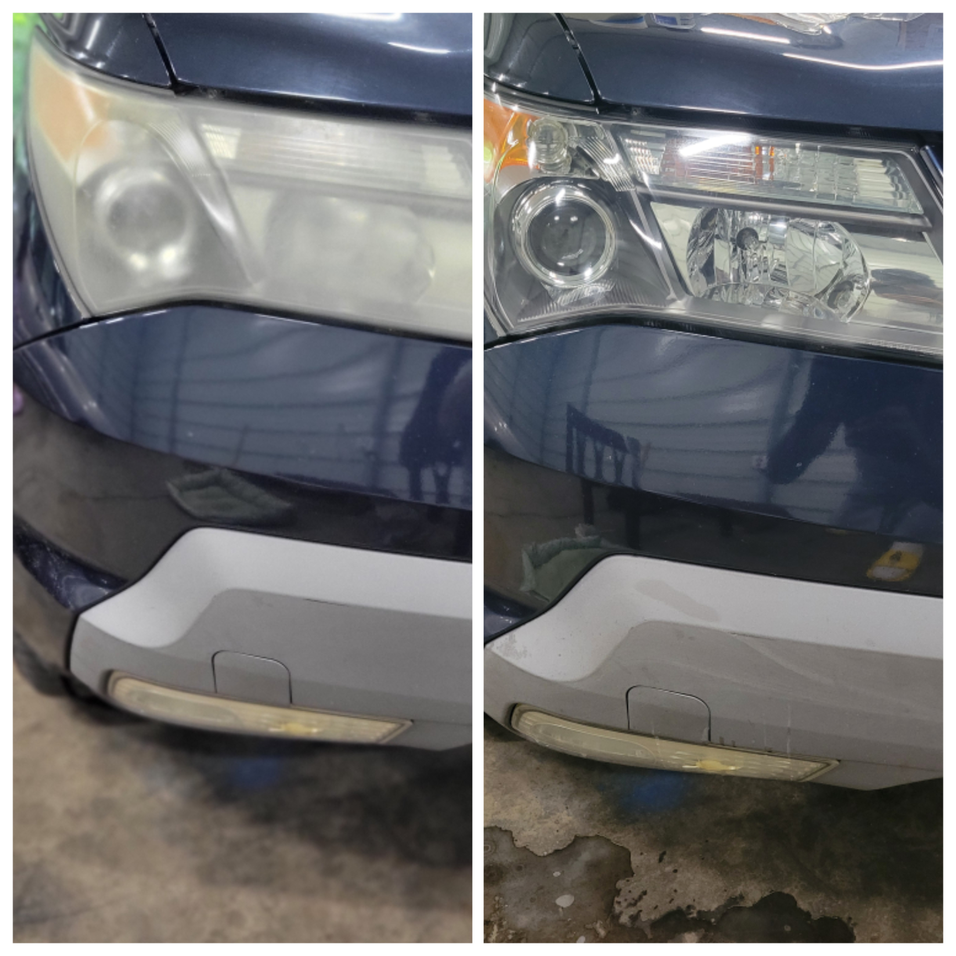 Headlight restoration example 3